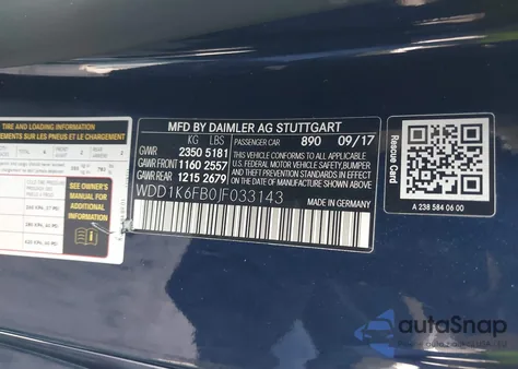 2018 Mercedes-Benz E 400 from USA, damaged, VIN WDD1K6FB0JF033143